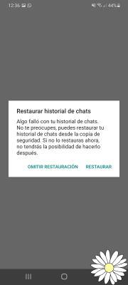 Restaurar historial chats whatsapp
