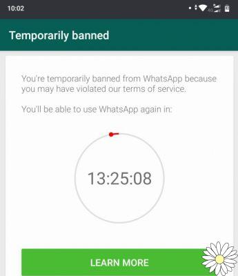 Conta WhatsApp suspensa