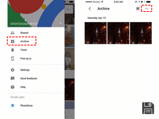 comment récupérer des vidéos sur google photos